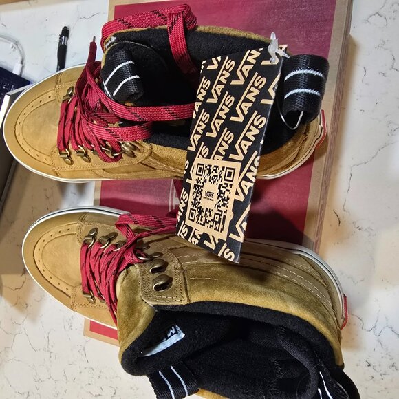 Vans Sk8-Hi Dr MTE-2 Boots Pop Lace Tan Mens Size 10 VN0009QMJM9 NEW RARE - Picture 7 of 13